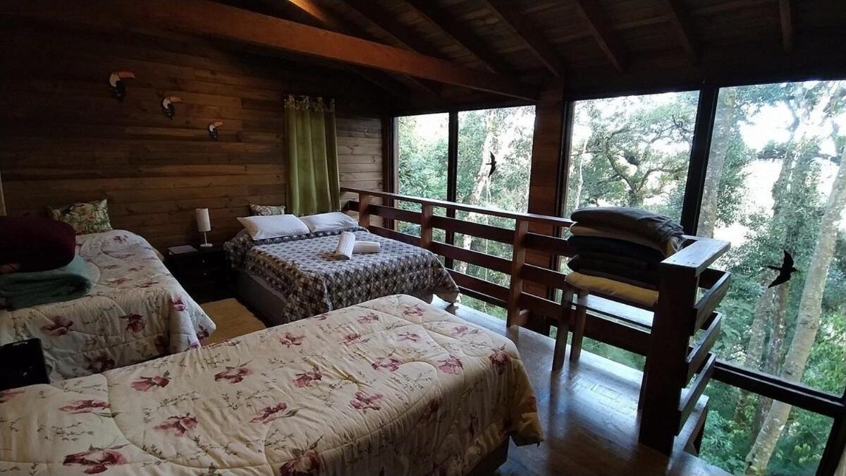 Chale Dos Tucanos- Parede De Vidro Com Linda Vista Campos do Jordão Exterior foto